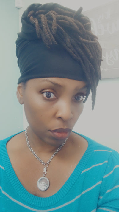 Black Headband Cloth | Black Infinity Headband | Loclicious