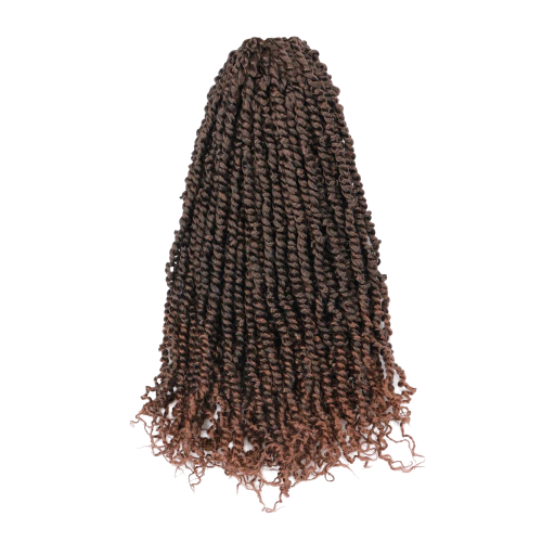 Color #T1B/30 - 18" Pre-twisted Passion Twist Crochet Hair - 8 Packs/96 Strands
