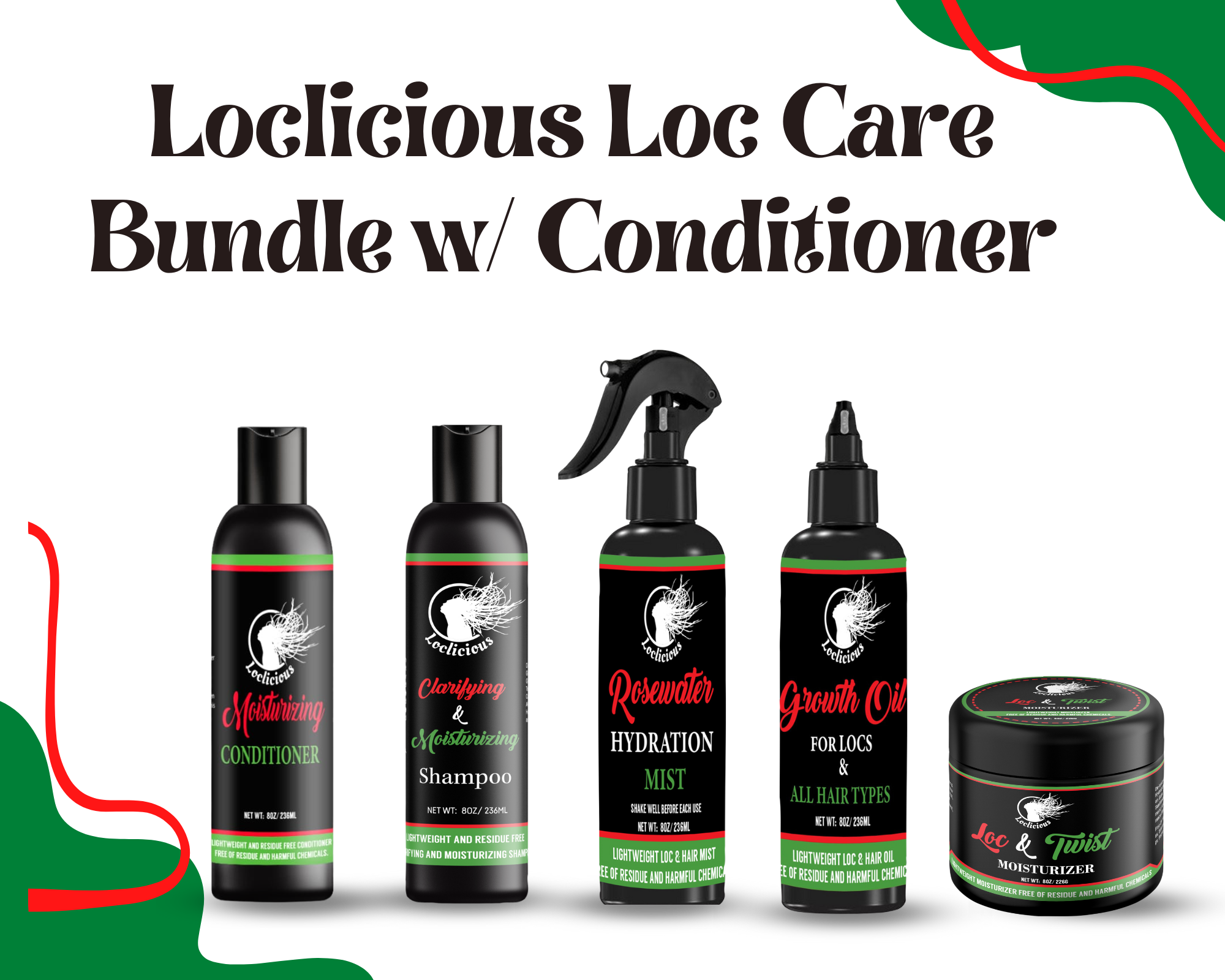 Loclicious Complete Loc Moisturizing Haircare Bundle w/ Conditioner