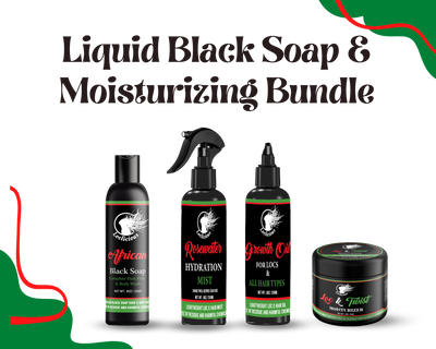 Loclicious Liquid Black Soap Loc Moisturizing Haircare Bundle